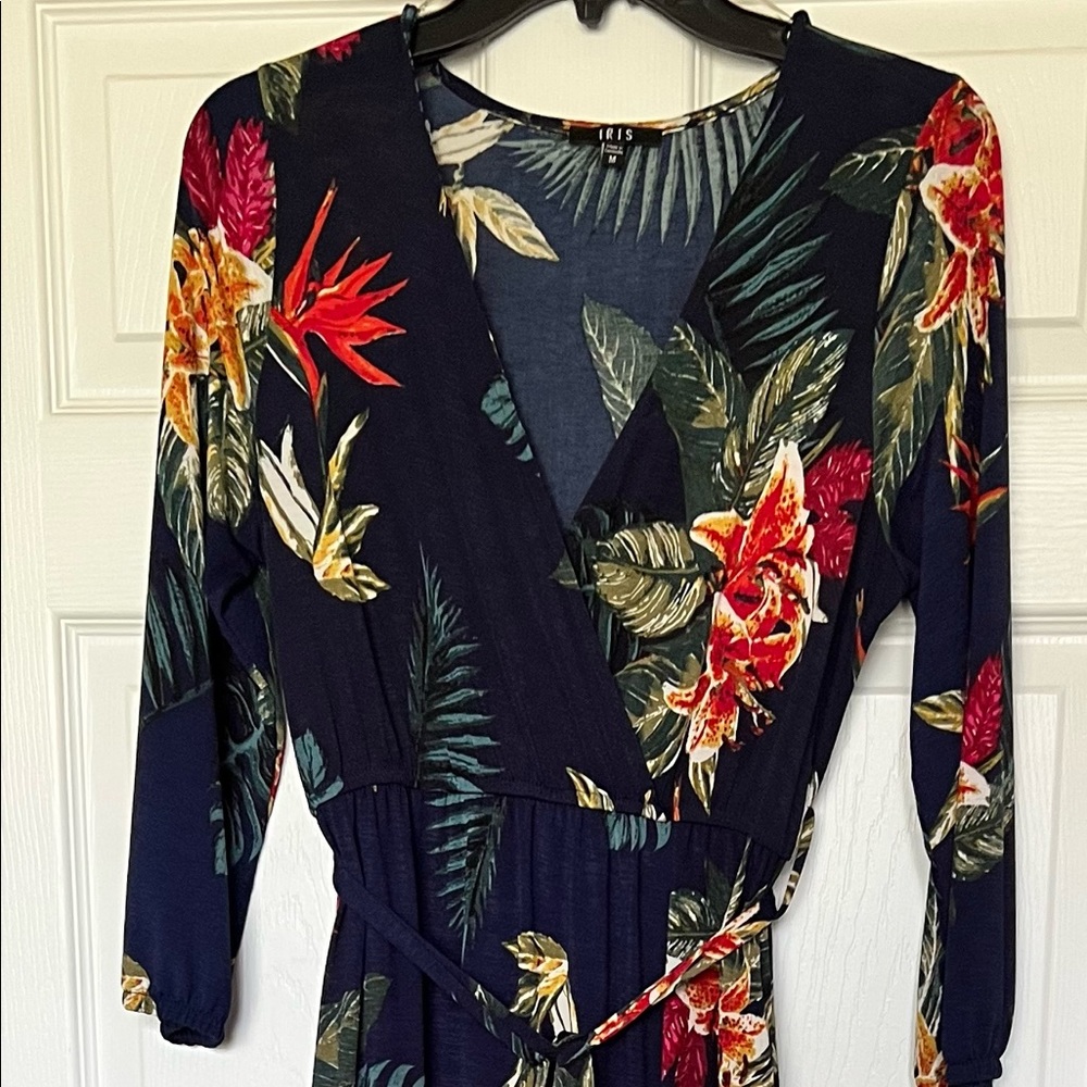 Tropical Navy dress